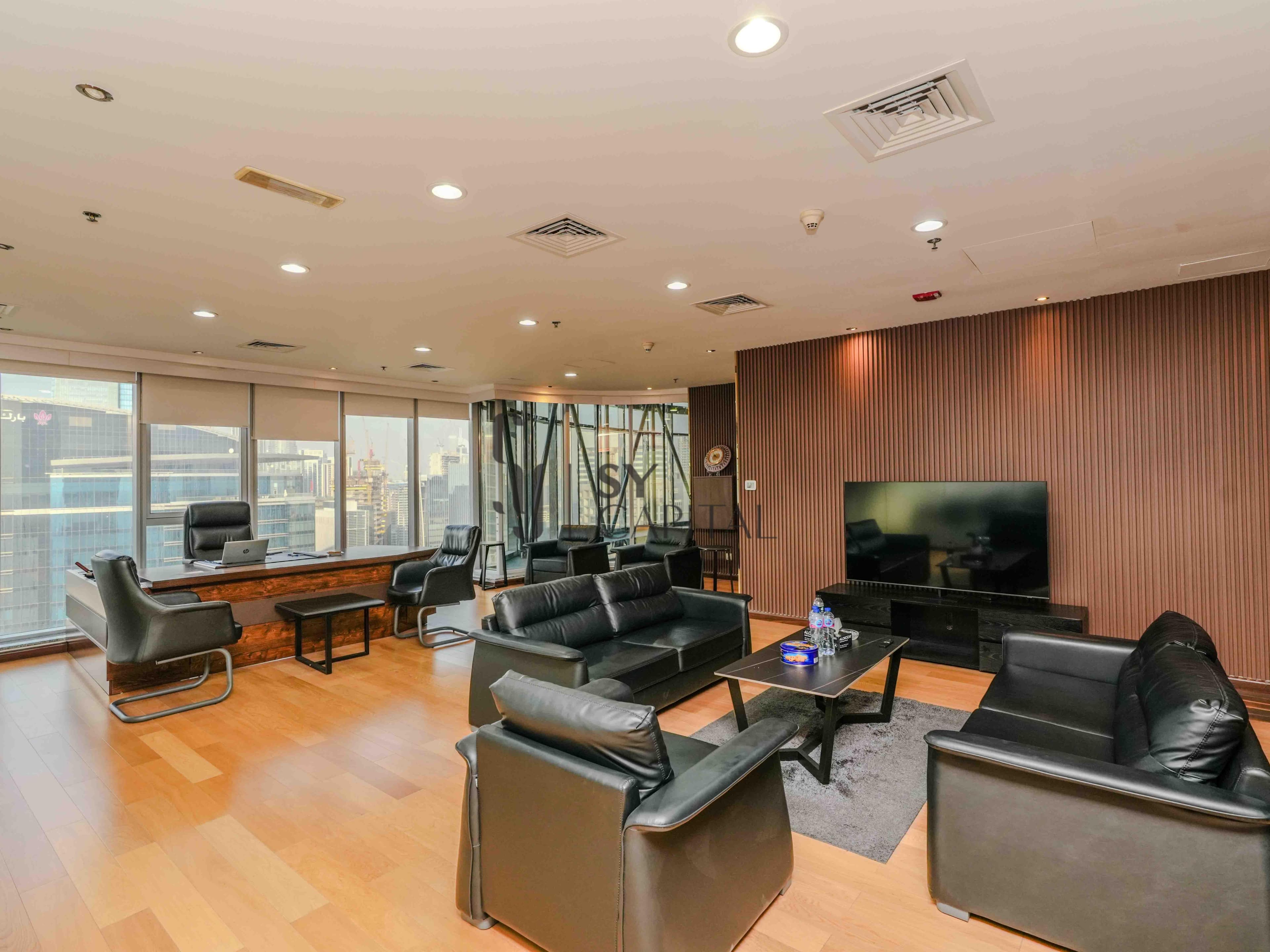 Furnished Half-Floor Office | Burj Khalifa View
