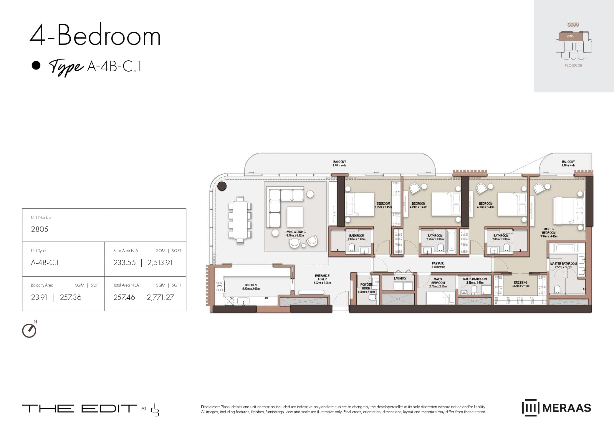 The Edit at d3 — floor plan